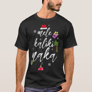 Mele Kalikimaka Hawaiian Hawaii Xmas Pajama Palm T T-Shirt