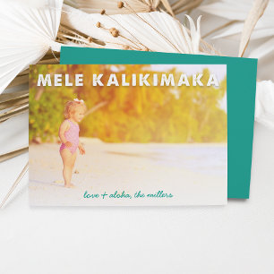 Mele Kalikimaka   Hawaiian Holiday Photo Card