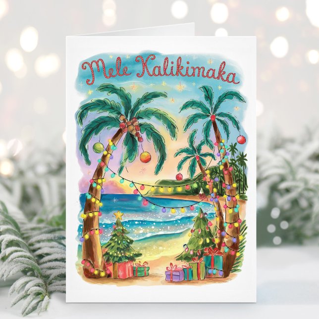 Mele Kalikimaka Hawaiian Merry Christmas Card (Creator Uploaded)