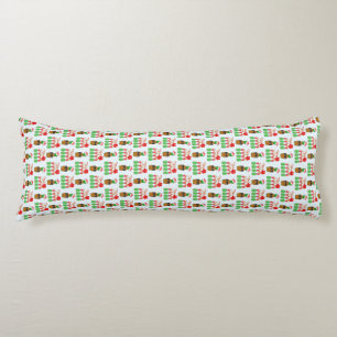 Mele Kalikimaka Hawaiian Pineapple Merry Christmas Body Cushion