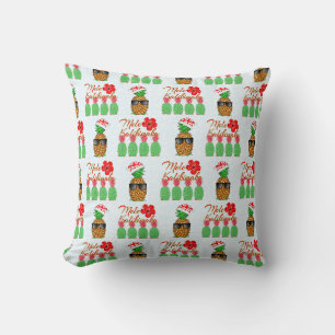 Mele Kalikimaka Hawaiian Pineapple Merry Christmas Cushion