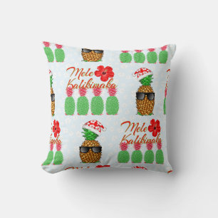 Mele Kalikimaka Hawaiian Pineapple Merry Christmas Cushion