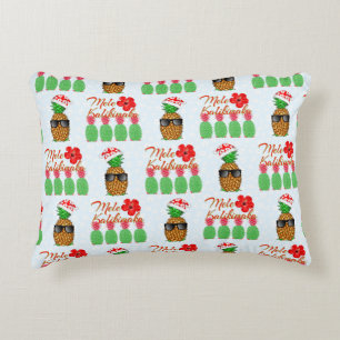 Mele Kalikimaka Hawaiian Pineapple Merry Christmas Decorative Cushion