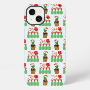 Mele Kalikimaka Hawaiian Pineapple Merry Christmas iPhone 13 Case