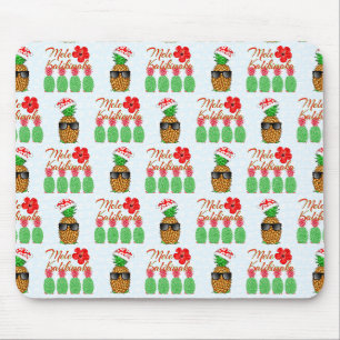 Mele Kalikimaka Hawaiian Pineapple Merry Christmas Mouse Pad
