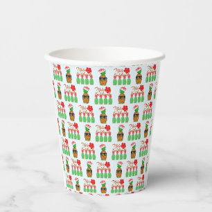 Mele Kalikimaka Hawaiian Pineapple Merry Christmas Paper Cups