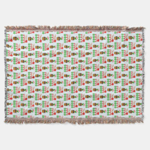 Mele Kalikimaka Hawaiian Pineapple Merry Christmas Throw Blanket