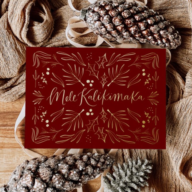 Mele Kalikimaka Hawaiian Tropical Christmas Card (Creator Uploaded)