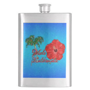 Mele Kalikimaka Hip Flask