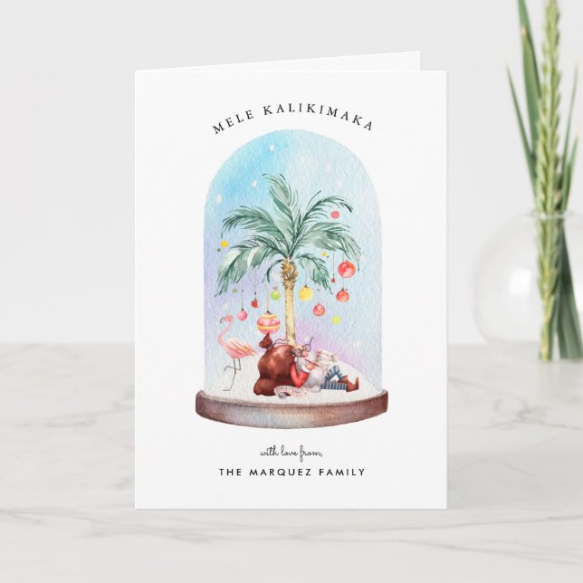 Mele Kalikimaka | Island Christmas Greeting Card (Front)