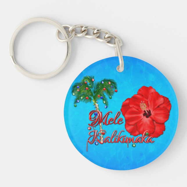 Mele Kalikimaka Key Ring (Front)