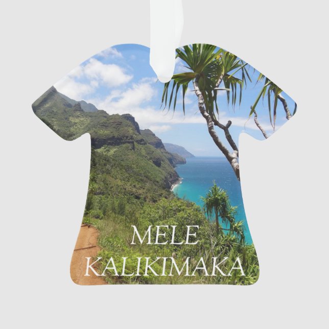 Mele Kalikimaka Merry Christmas Hawaii Keepsake Ornament (Front)
