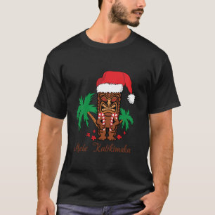 Mele Kalikimaka Merry Christmas Hawaiian Tiki T-Shirt