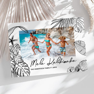 Mele Kalikimaka Modern Photo Christmas Holiday Card