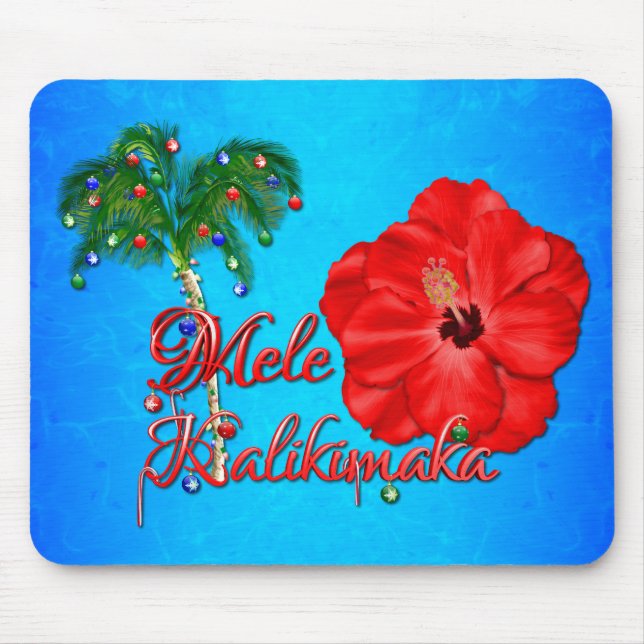 Mele Kalikimaka Mouse Pad (Front)