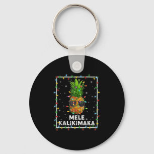 Mele Kalikimaka Ne Xmas Lights Hawaiian Christmas  Key Ring