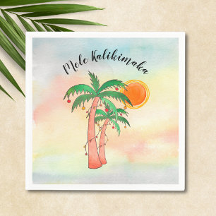 Mele Kalikimaka Palm Trees Napkin