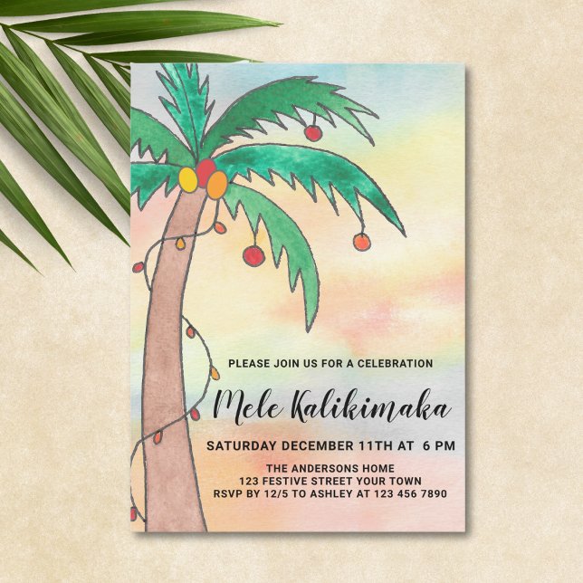 Mele Kalikimaka Party Invitation (Creator Uploaded)