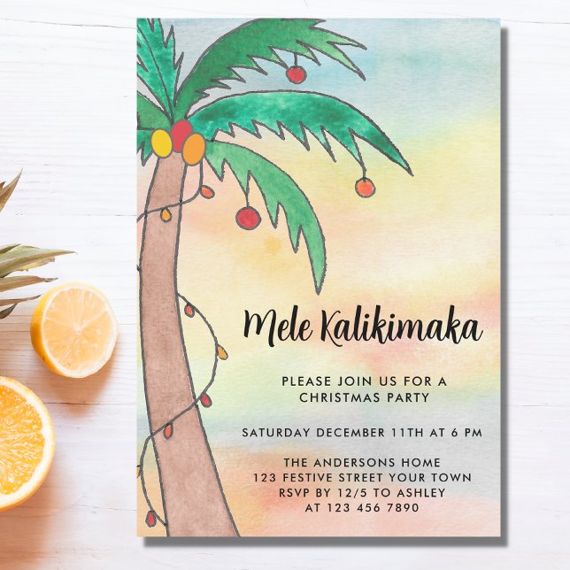 Mele Kalikimaka Party Invitation (Creator Uploaded)