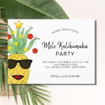 Mele Kalikimaka Party Pineapple Invitation Postcar<br><div class="desc">Invite family and friends to your Mele Kalikimaka Party with these fun festive invitations. They are decorated with a brightly coloured watercolor of a yellow pineapple decorated as a Christmas Tree and wearing sunglasses! Easily customisable. Because we create our artwork you won't find this exact image from other designers. Original...</div>
