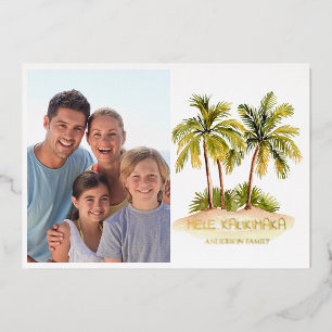 Mele Kalikimaka Photo Hawaiian Christmas Gold