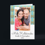 Mele Kalikimaka Pineapple Christmas Photo Card<br><div class="desc">Mele Kalikimaka Faux Foil Gold and Aqua Blue Pineapple Christmas Aqua Blue Photo Card. This Hawaiian Christmas photo card is perfect for a tropical Family Christmas Card.</div>