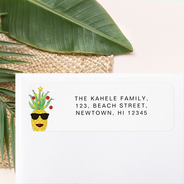 Mele kalikimaka Pineapple Return Address (Creator Uploaded)