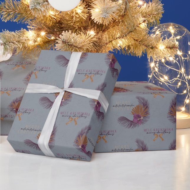 Mele Kalikimaka Plum, Sugar Plum Wrapping Paper (Holidays)