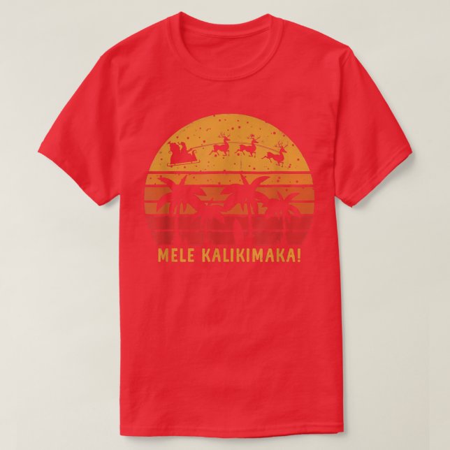 Mele Kalikimaka Retro Hawaiian Christmas Family Va T-Shirt (Design Front)