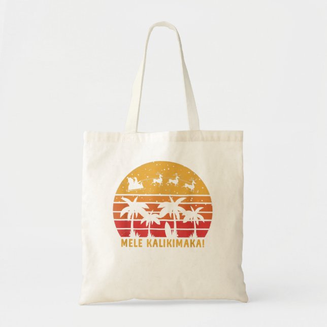 Mele Kalikimaka Retro Hawaiian Christmas Family Va Tote Bag (Front)