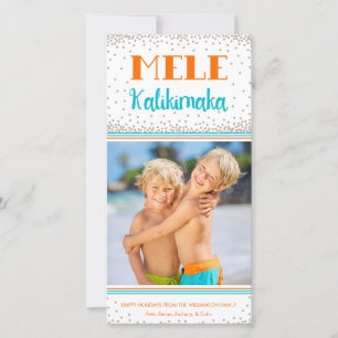 Mele Kalikimaka Sand Snow Christmas Photo Holiday Card