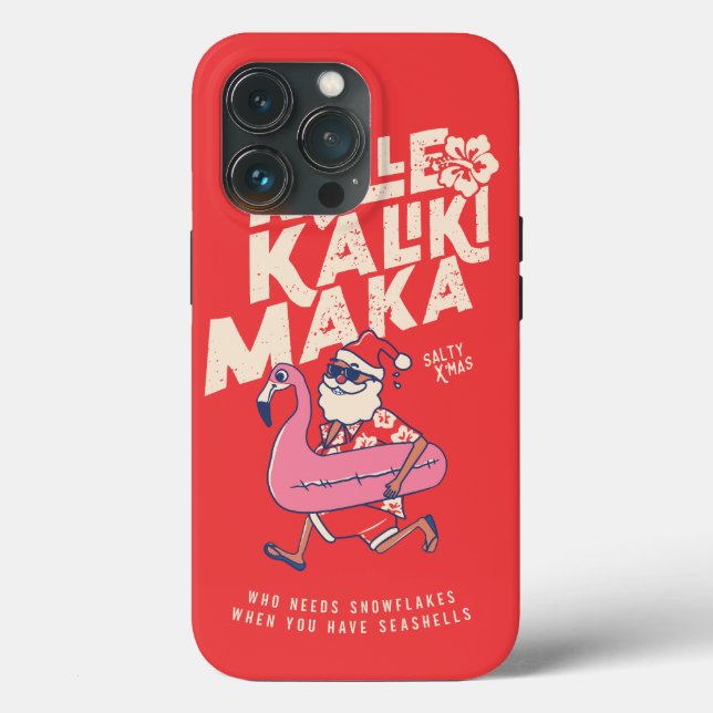 Mele Kalikimaka Santa Flamingo Christmas Getaway  Case-Mate iPhone Case (Back)