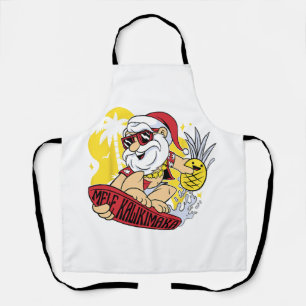 Mele Kalikimaka Santa Hawaiian Christmas In July G Apron