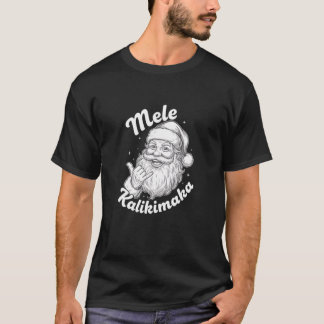 Mele Kalikimaka Santa Shaka Hawaiian Christmas Kid T-Shirt