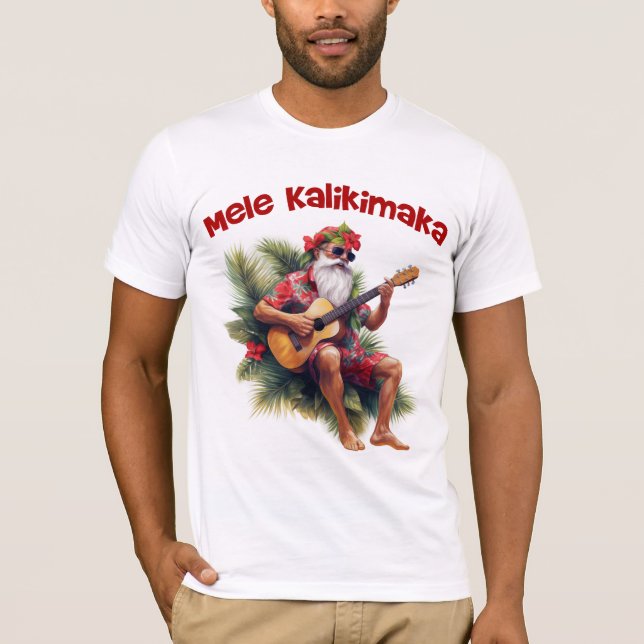 Mele Kalikimaka Santa T-Shirt (Front)