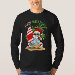 Mele Kalikimaka Santa Tropical Christmas In July H T-Shirt