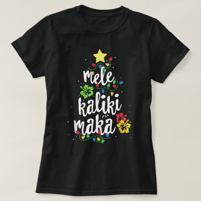 Mele Kalikimaka Shirt For Women Hawaiian Hawaii Ch (Design Front)