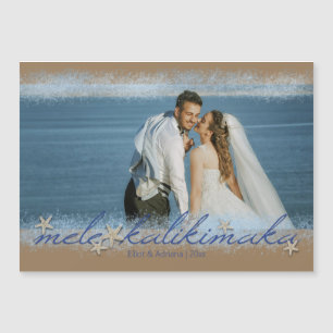 Mele Kalikimaka Starfish Photo Magnet Holiday Card
