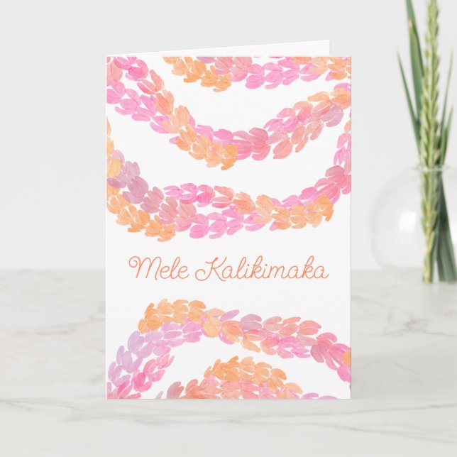 Mele Kalikimaka Thank You Card (Front)