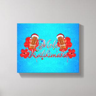 Mele Kalikimaka Tiki Canvas Print