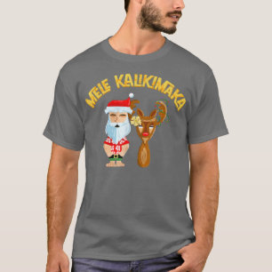 Mele Kalikimaka Tiki Holiday Christmas Santa and R T-Shirt