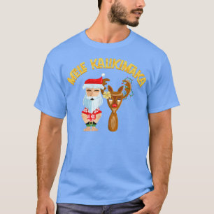 Mele Kalikimaka Tiki Holiday Christmas Santa and R T-Shirt