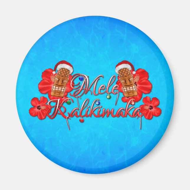 Mele Kalikimaka Tiki Magnet (Front)