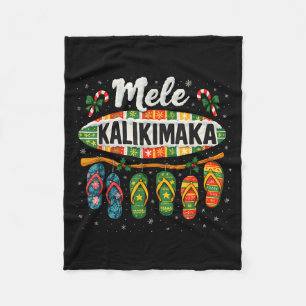 Mele Kalikimaka Trocal Christmas Flip Flop  Fleece Blanket