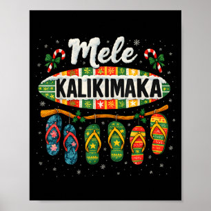 Mele Kalikimaka Trocal Christmas Flip Flop  Poster