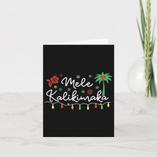Mele Kalikimaka Trocal Holiday Palm Tree Xmas Hawa Card