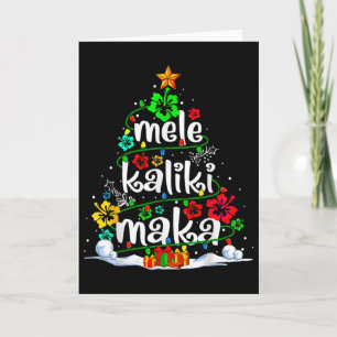 Mele Kalikimaka Tropical Christmas Hawaiian Santa  Card