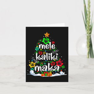 Mele Kalikimaka Tropical Christmas Hawaiian Santa Card