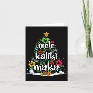 Mele Kalikimaka Tropical Christmas Hawaiian Santa Card
