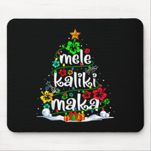 Mele Kalikimaka Tropical Christmas Hawaiian Santa  Mouse Pad